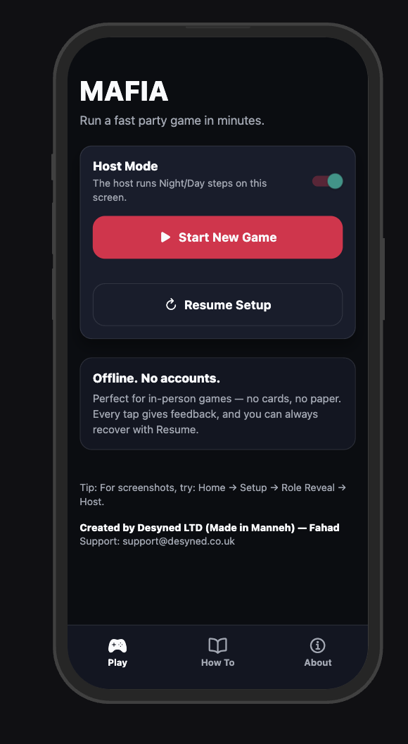MAFIA Game App